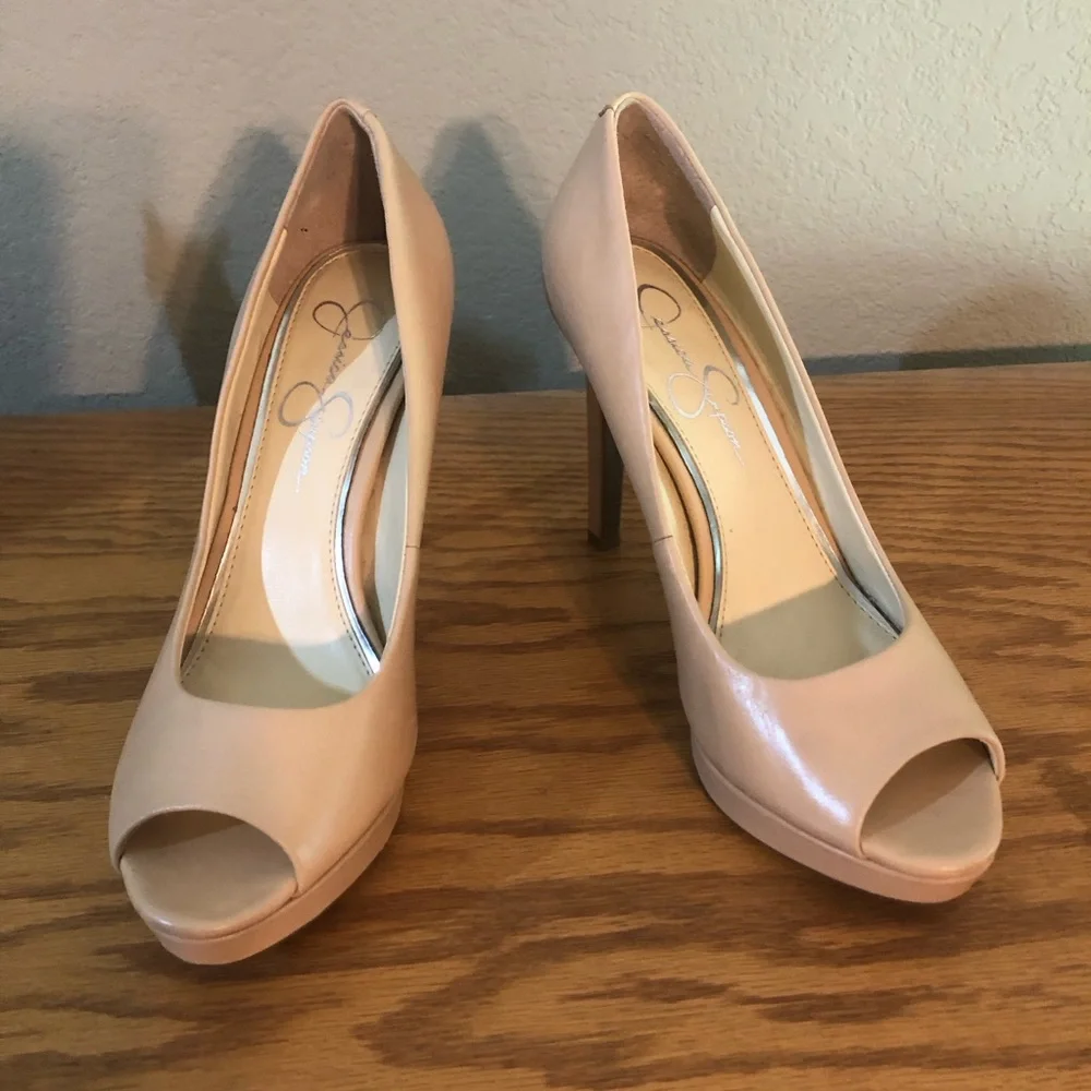 Jessica Simpson Blush Peep-Toe Platform Pumps